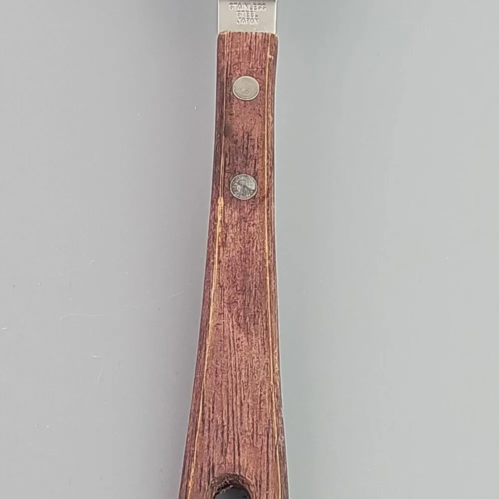 Vintage Sliding Cake Server Pies Cakes Stainless Steel Wood Handle Japan